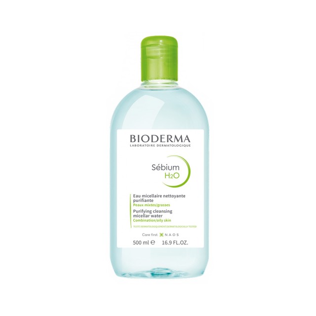BIODERMA Sebium H2O Διάλυμα Καθαρισμού Για Δέρμα Λιπαρό Και Με Τάση Ακμής 500ml