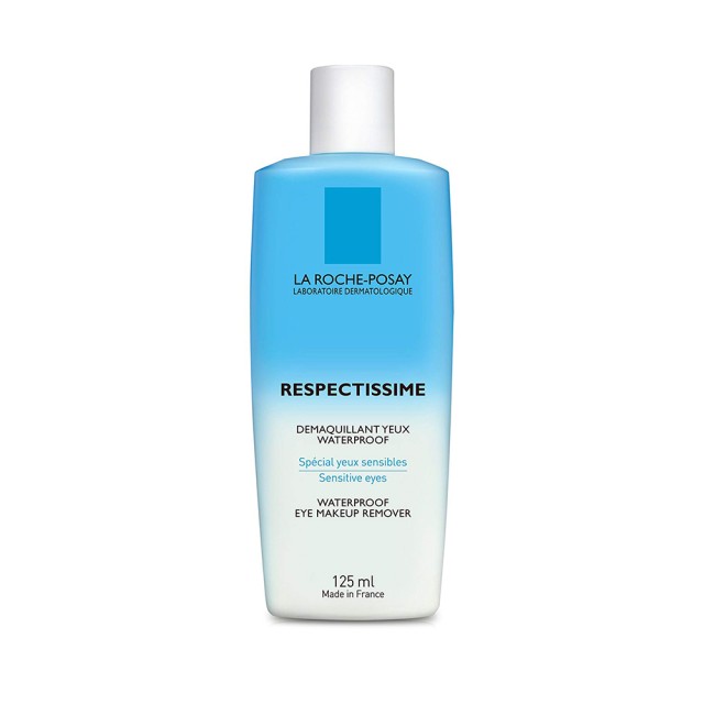 LA ROCHE POSAY Respectissime Waterproof Eye Makeup Remover Λoσιόν καθαρισμού για αφαίρεση αδιάβροχου μακιγιάζ ματιών 125ml