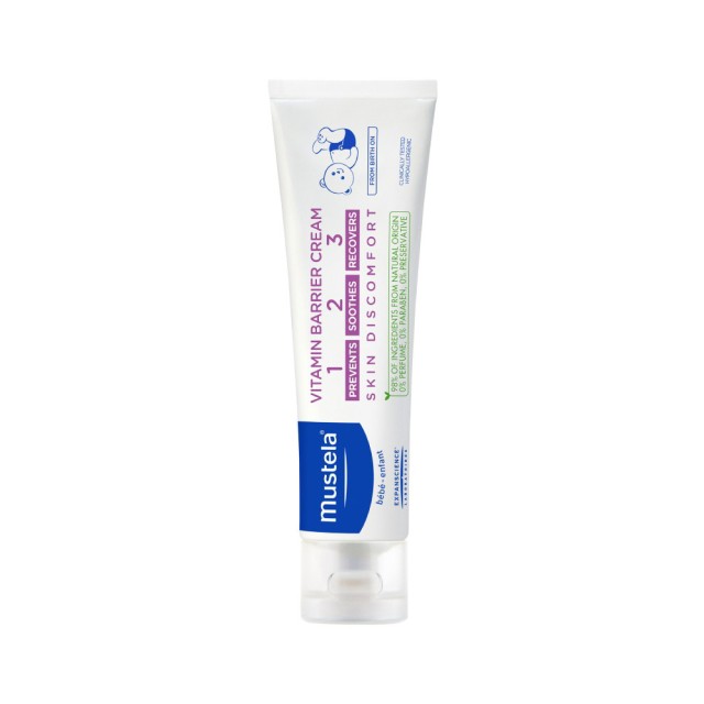 MUSTELA Nappy Change Cream 1 2 3 Κρέμα Αλλαγής Πάνας 100ml