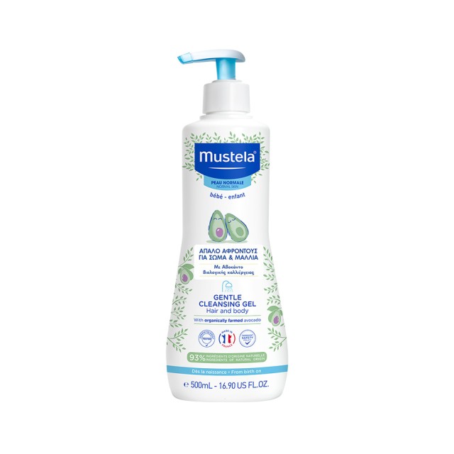 MUSTELA Gentle Cleansing Gel-Normal Skin Βρεφικό-Παιδικό Απαλό Αφροντούς για Σώμα & Μαλλιά 500ml