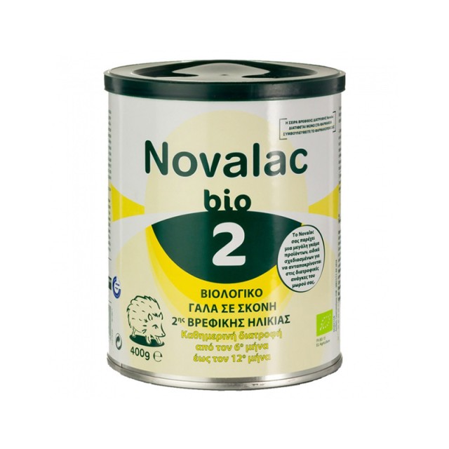 NOVALAC Bio 2 Βιολογικό Γάλα σε Σκόνη 2ης Βρεφικής Ηλικίας 400gr