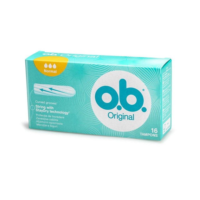 OB Normal 16P - Ταμπόν Για Ελαφριά - Μέτρια Ροή 16 Τεμάχια