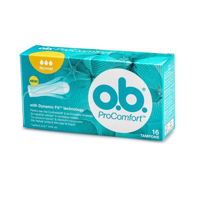 OB Pro Comfort Normal 16P - Ταμπόν Για Ελαφριά - Μέτρια Ροή 16 Τεμάχια