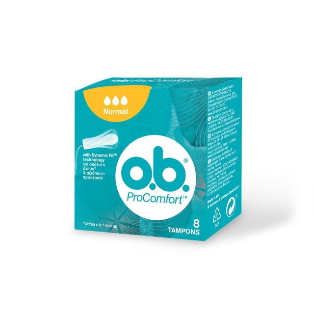 OB Pro Comf Normal 8P - Ταμπόν Για Κανονική Ροή 8 Τεμάχια