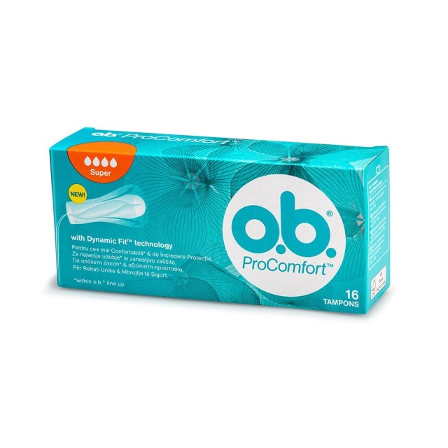 OB Pro Comfort Super 16P - Ταμπόν Για Μέτρια - Μεγάλη Ροή 16 Τεμάχια