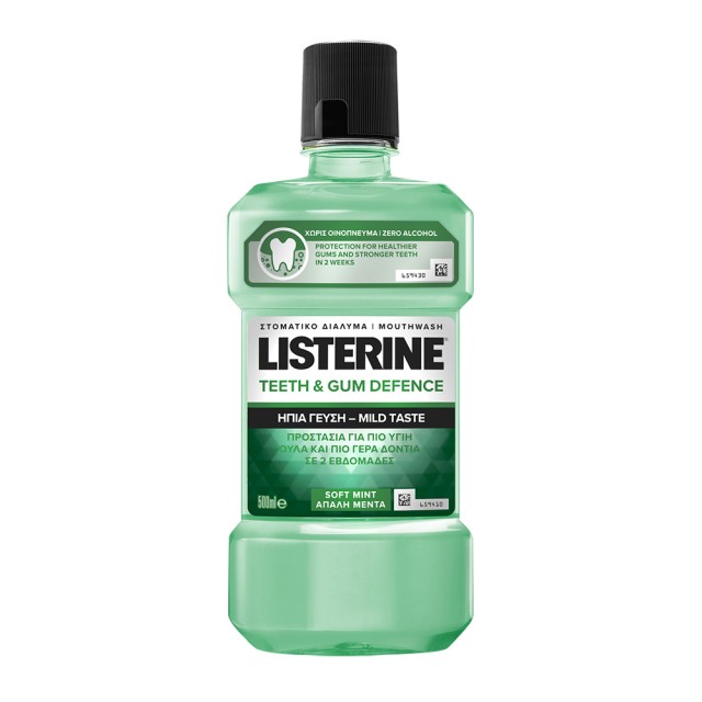 LISTERINE Teeth & Gum Defence Στοματικό Διάλυμα με Ήπια Γεύση 500ml