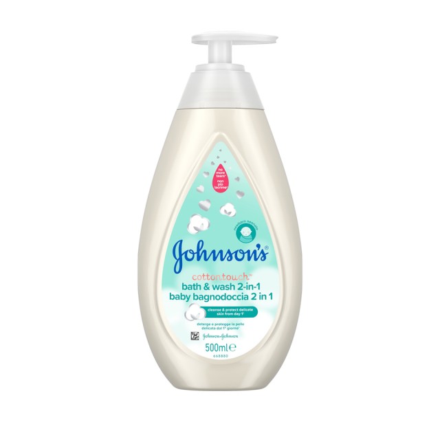 JOHNSONS Baby CottonTouch 2 σε 1 Αφρόλουτρο & Σαμπουάν 500ml