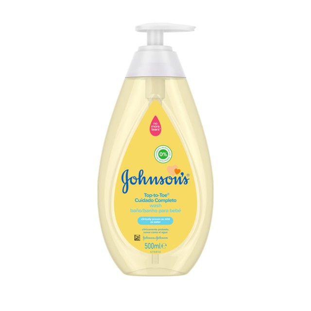 JOHNSONS Baby Top-to-toe Βρεφικό Αφρόλουτρο & Σαμπουάν 2 σε 1 500ml