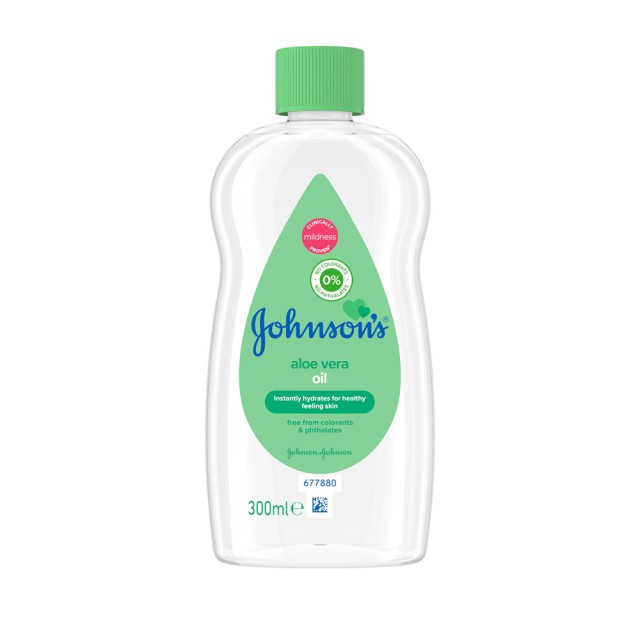 JOHNSONS Baby Aloe Vera Baby Oil Ενυδατικό Λάδι 300ml