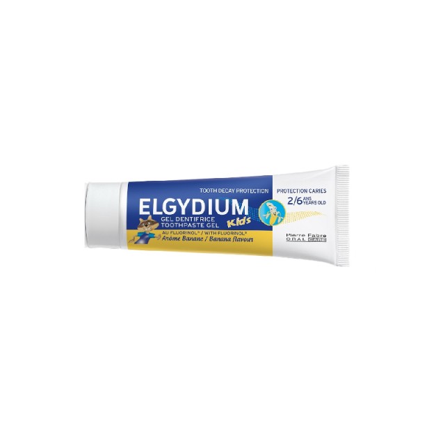 ELGYDIUM Toothpaste Kids Banana Οδοντόκρεμα για παιδιά ηλικίας 2 έως 6 ετών με Γεύση Μπανάνα 50ml