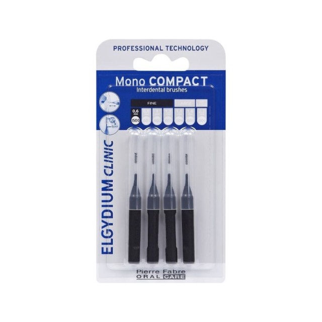 ELGYDIUM Mono Compact Black Μεσοδόντια Βουρτσάκια (0.35mm) 4τμχ