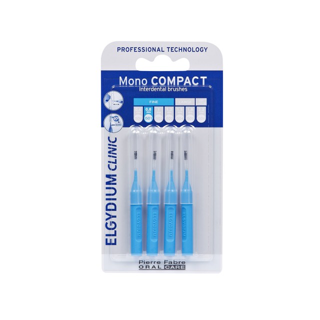 ELGYDIUM Mono Compact Blue Μεσοδόντια Βουρτσάκια (0.4mm) 4τμχ