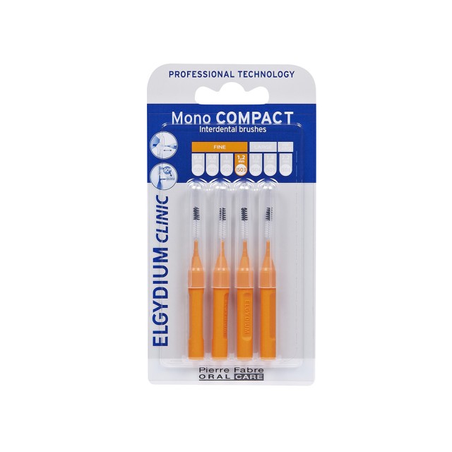 ELGYDIUM Mono Compact Yellow Μεσοδόντια Βουρτσάκια (0.5) 4pcs
