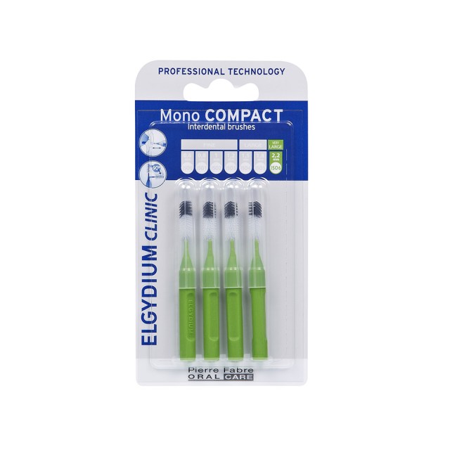 ELGYDIUM Mono Compact Green Μεσοδόντια Βουρτσάκια  (1.1mm) 4τμχ
