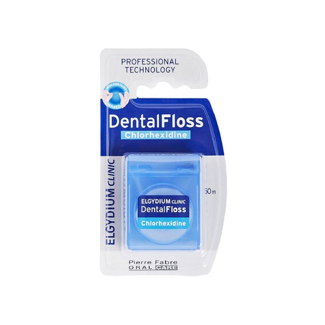 ELGYDIUM Dental Floss Chlorhexidine Οδοντικό νήμα με χλωρεξιδίνη 50m