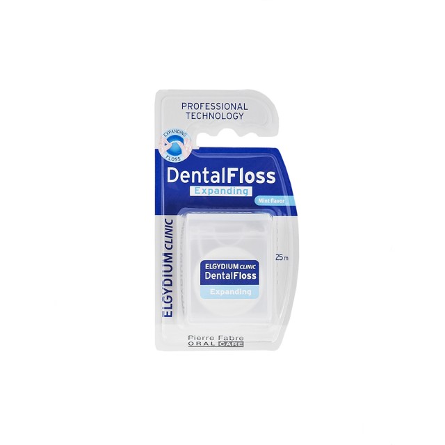 ELGYDIUM Dental Floss Expanding Antiplaque Οδοντικό νήμα τεχνολογίας Riser κατά της πλάκας ελαφρώς κηρωμένο 25m