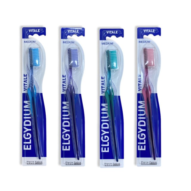 ELGYDIUM Vitale Tonique Medium Οδοντόβουρτσα Μέτρια - Διάφορα Χρώματα