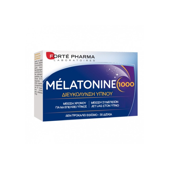 FORTE PHARMA Melatonine 1000 Συμπλήρωμα Για Την Αυπνία 30 Δίσκια
