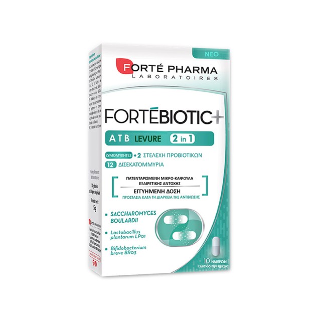 FORTE PHARMA ForteBiotic + ATB Levure 2 in 1 10 capsules