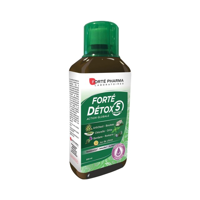FORTE PHARMA Forte Detox 5 Organs Διατροφικό Συμπλήρωμα Με Συνολική Δράση Σε 5 Όργανα για Αποτοξίνωση 500ml