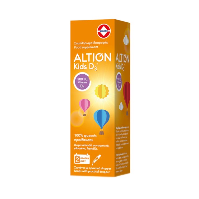 ALTION Kids D3 Συμπλήρωμα Διατροφής D3 Σε Σταγόνες Για Βρέφη Και Παιδιά 20ml