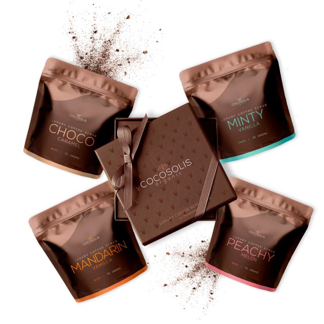 COCOSOLIS Luxury Coffee Scrub Box (4 x70g)