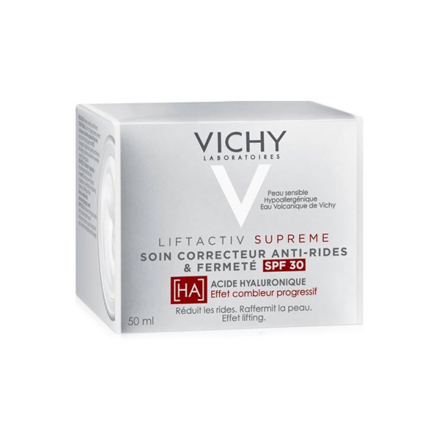 VICHY Liftactiv Supreme Day Cream Spf30 Αντιγηραντική Κρέμα Ημέρας Προσώπου για Μείωση Ρυτίδων & Ανόρθωση Επιδερμίδας 50ml