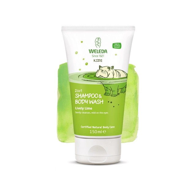 WELEDA Baby Foams & Shampoo 2 in 1 Παιδικό Αφροντούς & Σαμπουάν 2 σε 1 με άρωμα Δροσερό Μοσχολέμονο 150ml