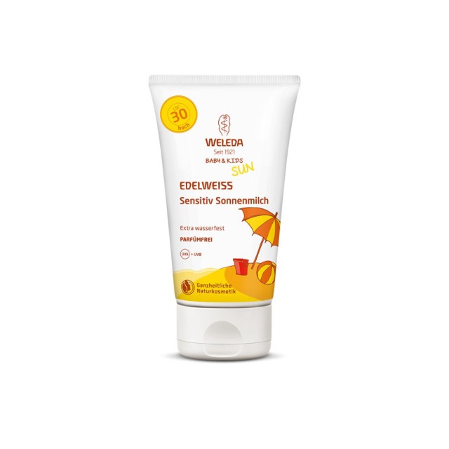 WELEDA EDELWEISS Sunscreen body lotion Παιδικό Αντιηλιακό Γαλάκτωμα Σώματος για Ευαίσθητες Επιδερμίδες SPF30 150ml