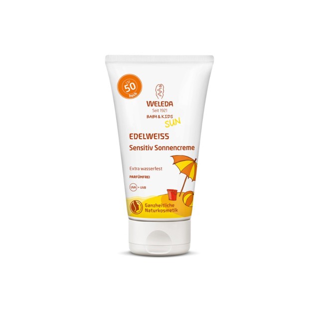 WELEDA EDELWEISS Sunscreen body lotion Παιδικό Αντιηλιακό Γαλάκτωμα Σώματος για Ευαίσθητες Επιδερμίδες SPF50 150ml