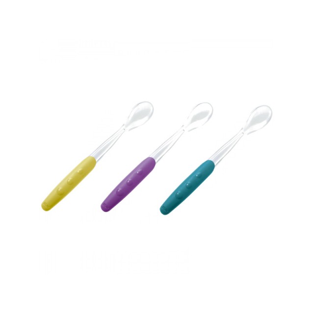 NUK Baby Silicone Soft Spoon Μαλακό Κουτάλι Φαγητού 2τμχ 4m +