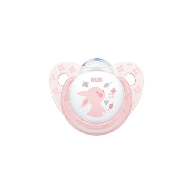 NUK Baby Rose & Blue Σιλικόνης 0-6m 1τμχ Λαγουδάκι ροζ