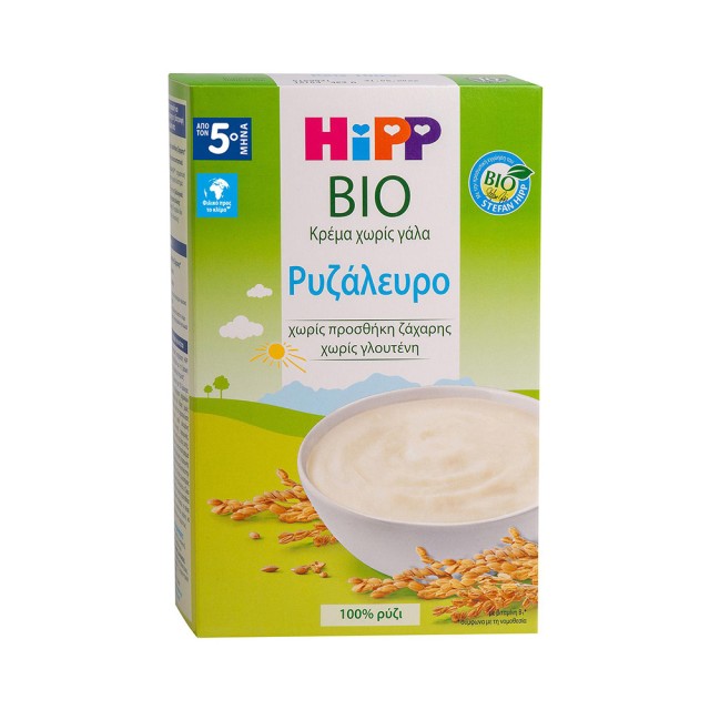 HIPP Cream Rice Flour Κρέμα Ρυζάλευρο Χωρίς Γάλα από τον 5ο Μήνα 200gr