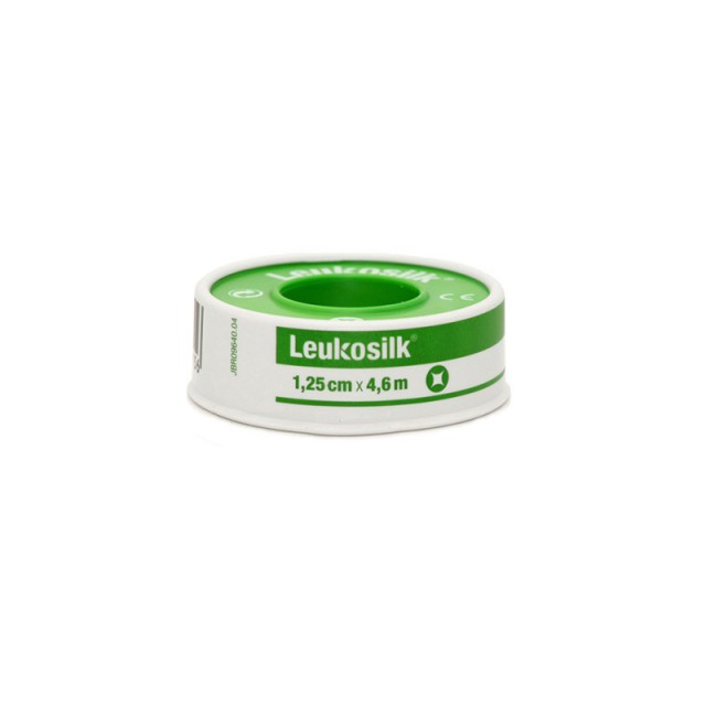LEUKOSILK Επιδεσμική ταινία από μετάξι - 4,6 m x 1,25 cm