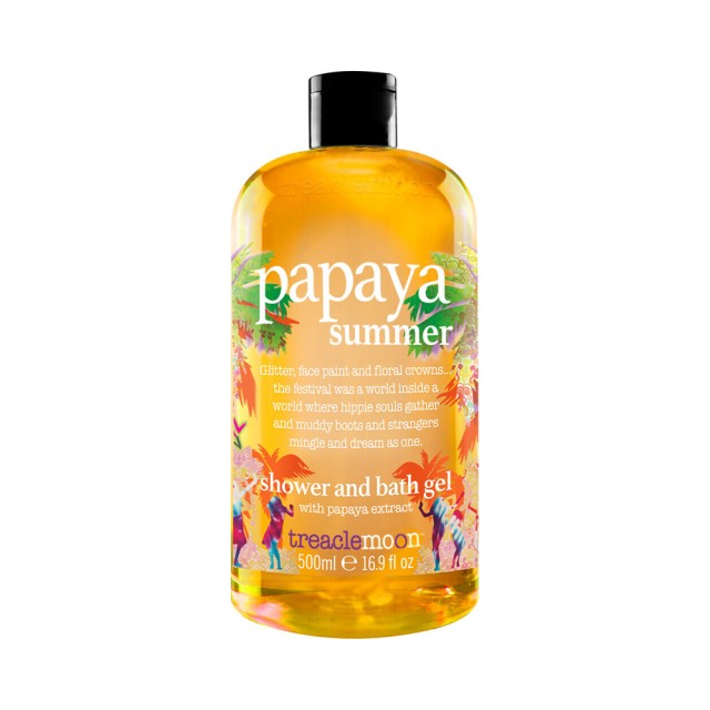 TREACLEMOON papaya Summer bath & shower gel Αφρόλουτρο με Άρωμα Παπάγιας 500ml