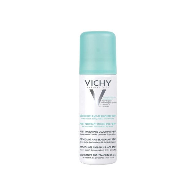 VICHY Dry Touch Aerosol Anti Transpirant Αποσμητική Φροντίδα 48 Ωρών Για Την Έντονη Εφίδρωση 125ml