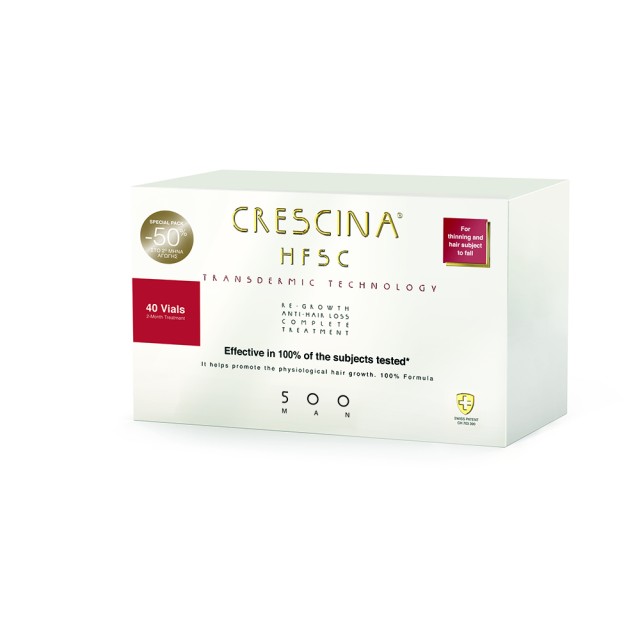 CRESCINA Transdermic HFSC 100% Complete Treatment 500 Man (20+20 vials)