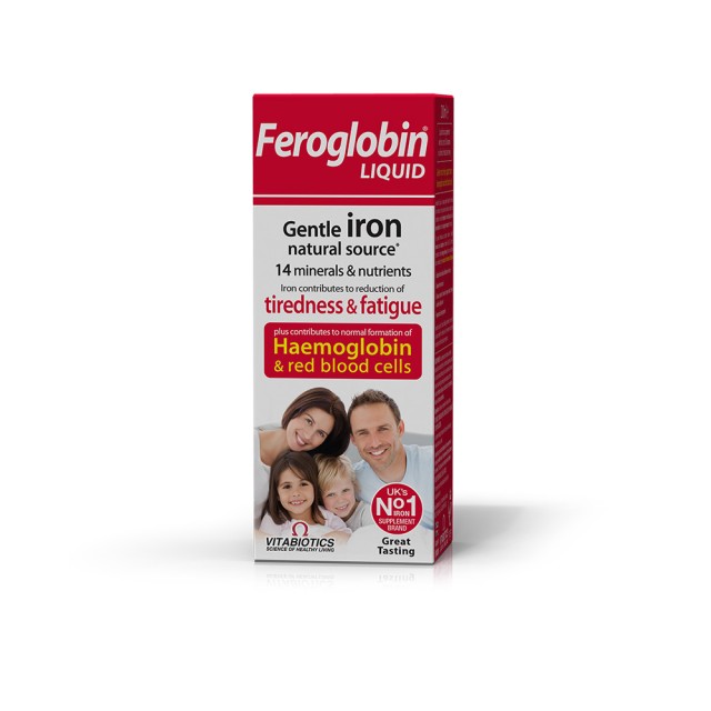 VITABIOTICS Feroglobin Υγρός Σίδηρος με Βιταμίνες Β & Ψευδάργυρο 200ml