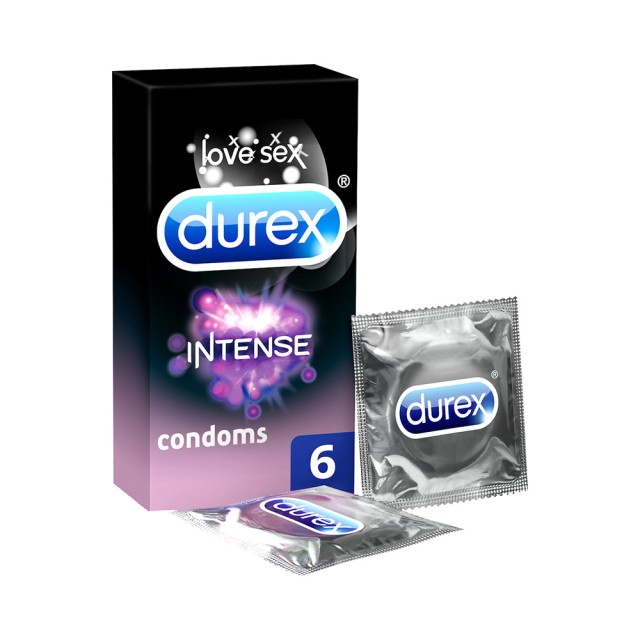DUREX Intense με Επιβραδυντικό και Ραβδώσεις 6τμχ