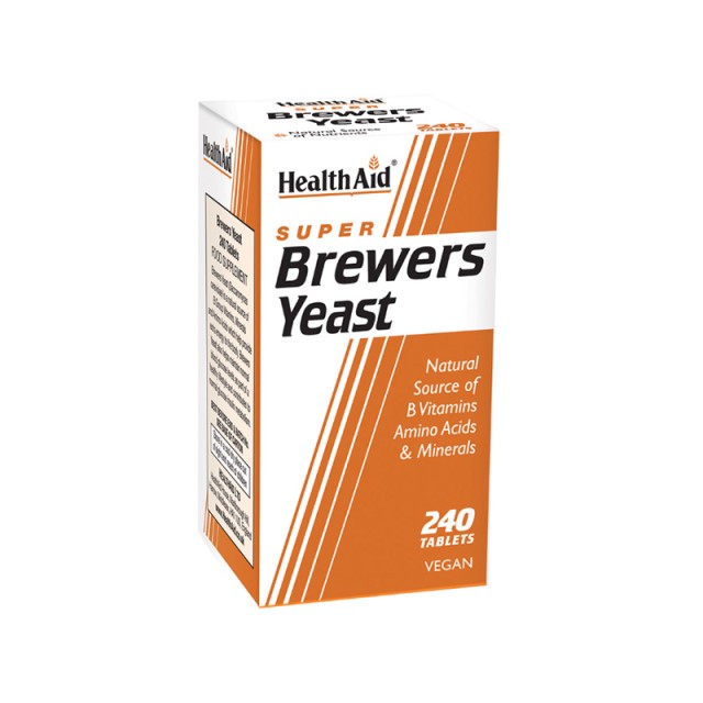 HEALTH AID Brewers Yeast Συμπλήρωμα Διατροφής με Μαγιά Μπύρας για Ενίσχυση του Νευρικού & Ανοσοποιητικού Συστήματος 240 Ταμπλέτες