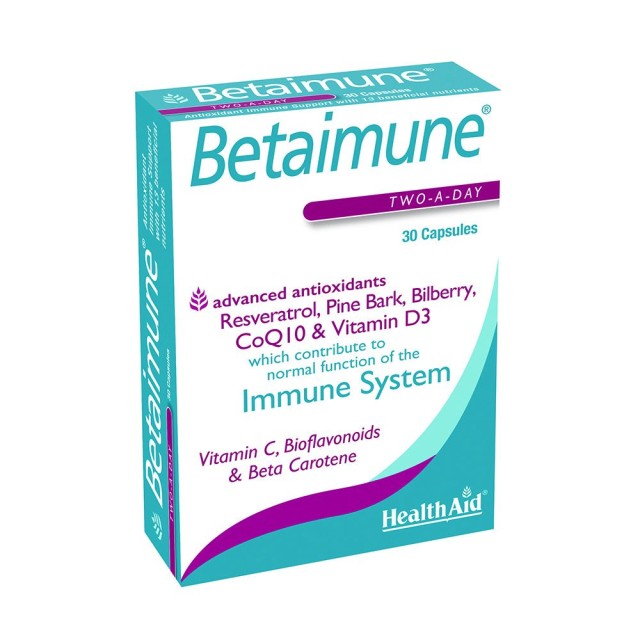 HEALTH AID Betaimune -Antioxidant Protection Συμπλήρωμα Διατροφής Ενίσχυση & Προστασία Του Ανοσοποιητικού Συστήματος 30 κάψουλες