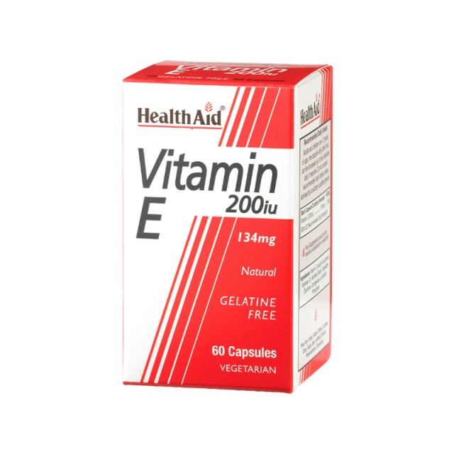 HEALTH AID Vitamin E 200iu Συμπλήρωμα με Βιταμίνη Ε για Ενίσχυση Ανοσοποιητικού & Καρδιαγγειακού Συστήματος 60 κάψουλες