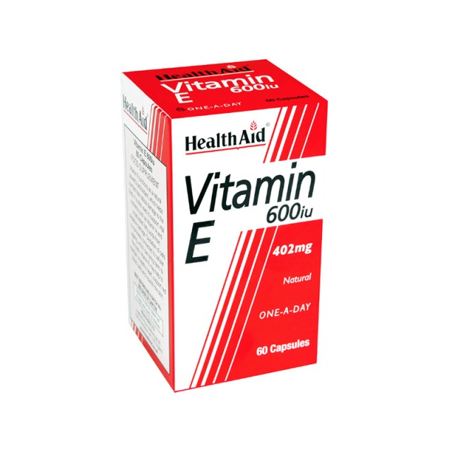 HEALTH AID Vitamin E 600iu Συμπλήρωμα με Βιταμίνη Ε για Ενίσχυση Ανοσοποιητικού & Καρδιαγγειακού Συστήματος 60 κάψουλες