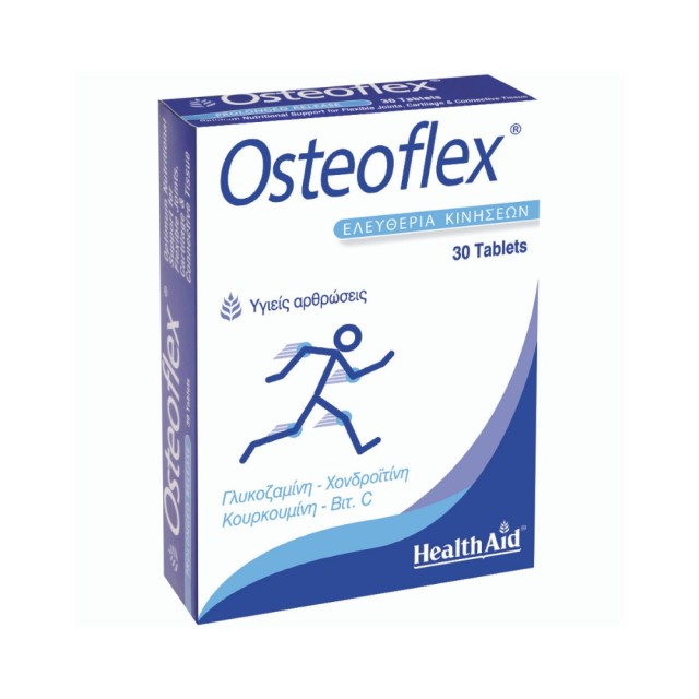 HEALTH AID Osteoflex Blister - Maintenance Συμπλήρωμα Διατροφής Βραδείας Αποδέσμευσης με Γλυκοζαμίνη & Χονδροϊτίνη για Υγιείς Αρθρώσεις 30 Ταμπλέτες