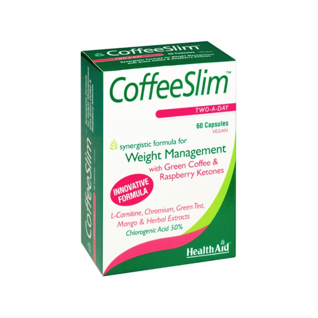 HEALTH AID Coffee Slim Συμπλήρωμα Διατροφής με Πράσινο Καφέ & Φυτικά Εκχυλίσματα για Αύξηση την Καύσεων και του Μεταβολισμού 60 Κάψουλες
