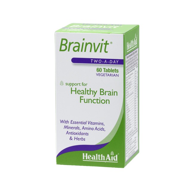 HEALTH AID Brainvit Συμπλήρωμα διατροφής για την ενίσχυση της μνήμης 60 ταμπλέτες