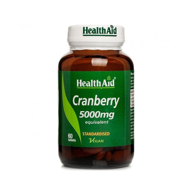 HEALTH AID Cranberry Extract 5000mg Συμπλήρωμα Διατροφής με Αντιοξειδωτική Δράση για την Σωστή Λειτουργία του Ουροποιητικού Συστήματος 60 Ταμπλέτες