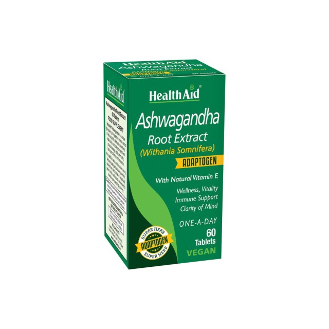 HEALTH AID Ashwagandha -Holistic Calm Συμπλήρωμα Διατροφής από Ινδικό Ginseng με Ισχυρή Αντιοξειδωτική Δράση για Ενίσχυση του Ανοσοποιητικού 60 Ταμπλέτες