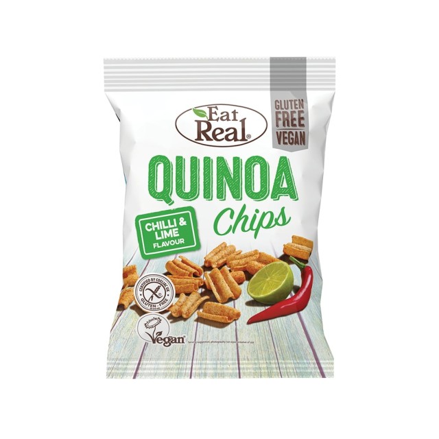 EAT REAL Chips κινόα τσίλι/λάιμ 80gr