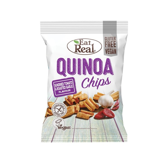 EAT REAL Chips κινόα τομάτα/σκόρδο 80gr